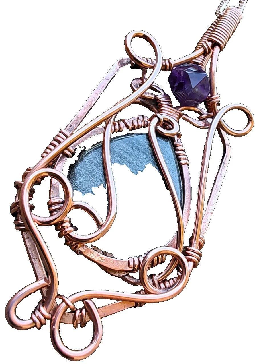 Pedra de ametista de Cobre Fashion Jewelry