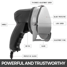 Kebab Slicer 0-8mm Electric Wired Kebab Doner Knife 2 BladeCutter Roast Meat Cut