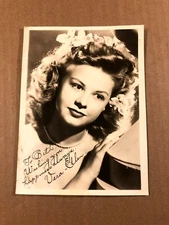 Vera-Ellen Rare Early Original Autographed Photo '40s On The Town