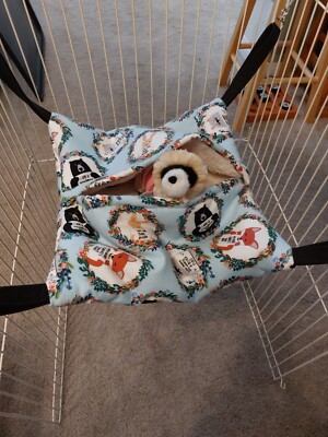 Ferret Luxury Sherpa Lined Hideaway Hammock - Cute Animals w/Heartfelt Sayings