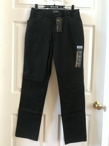 Lee Effortless Wash & Wear Straight Leg Relaxed Fit schwarze Hose verschiedene Größen neu mit Etikett - Bild 2 von 3