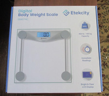 DIGITAL SCALE STEP ON BODY WEIGHT TECHNOLOGY LCD DISPLAY ETEKCITY NEW IN BOX