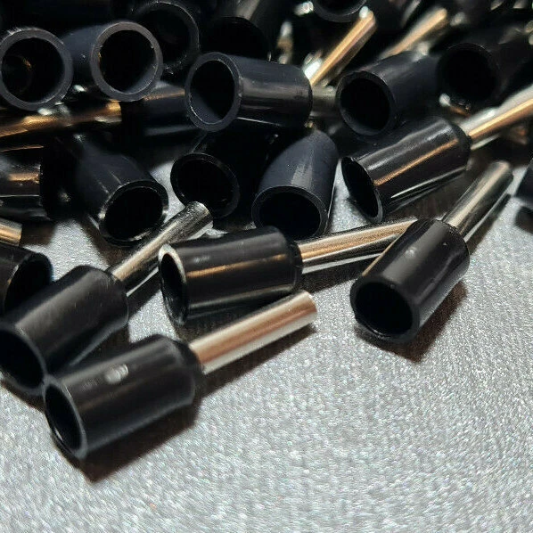 1000Pcs E1508 16AWG 1.5mm² BLACK Insulated Ferrule Bootlace Terminals Crimp - image 2 of 3