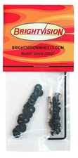 20 BLACK 2-56 Button-Head Screw-In Rivets, Washers & Wrench For Customs Restore