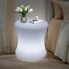 16" LED Light Cube Stool Light Color-Changing Side Table Waterproof Party Pool 
