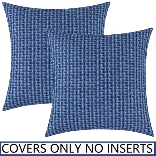 UGASA Outdoor Waterproof Pillow Covers Pack of 2 Weaving Texture Water Resist... - Picture 7 of 9