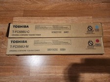 LOT of 2 Toshiba T-FC556U CM OEM Cyan Magenta Toner Cartridges /SEALED BOXES