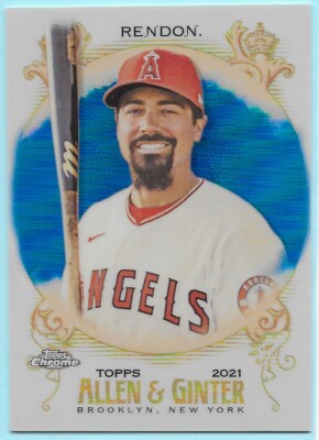 2021 Topps Allen & Ginter Chrome - Mike Moustakas #37 Blue