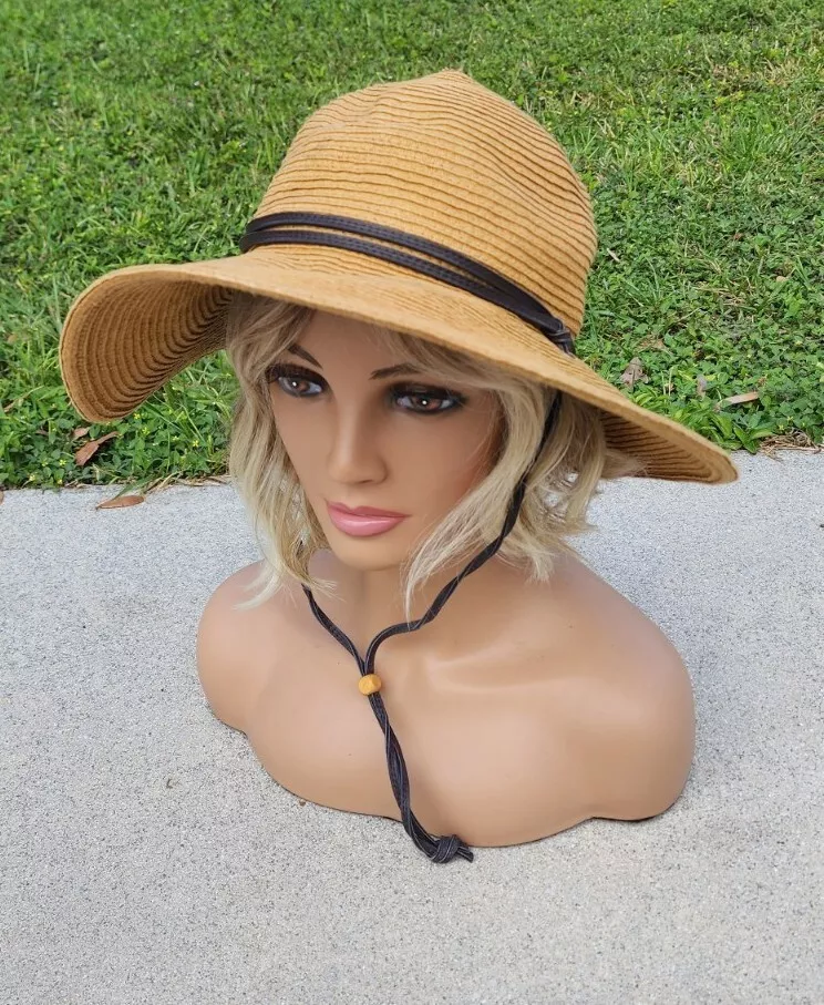 Columbia Brown Straw Global Adventure Packable Hat Sz S M eBay