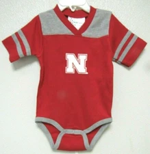 NCAA Nebraska Cornhuskers White N on Football Creeper 18M by Two Feet Ahead #252