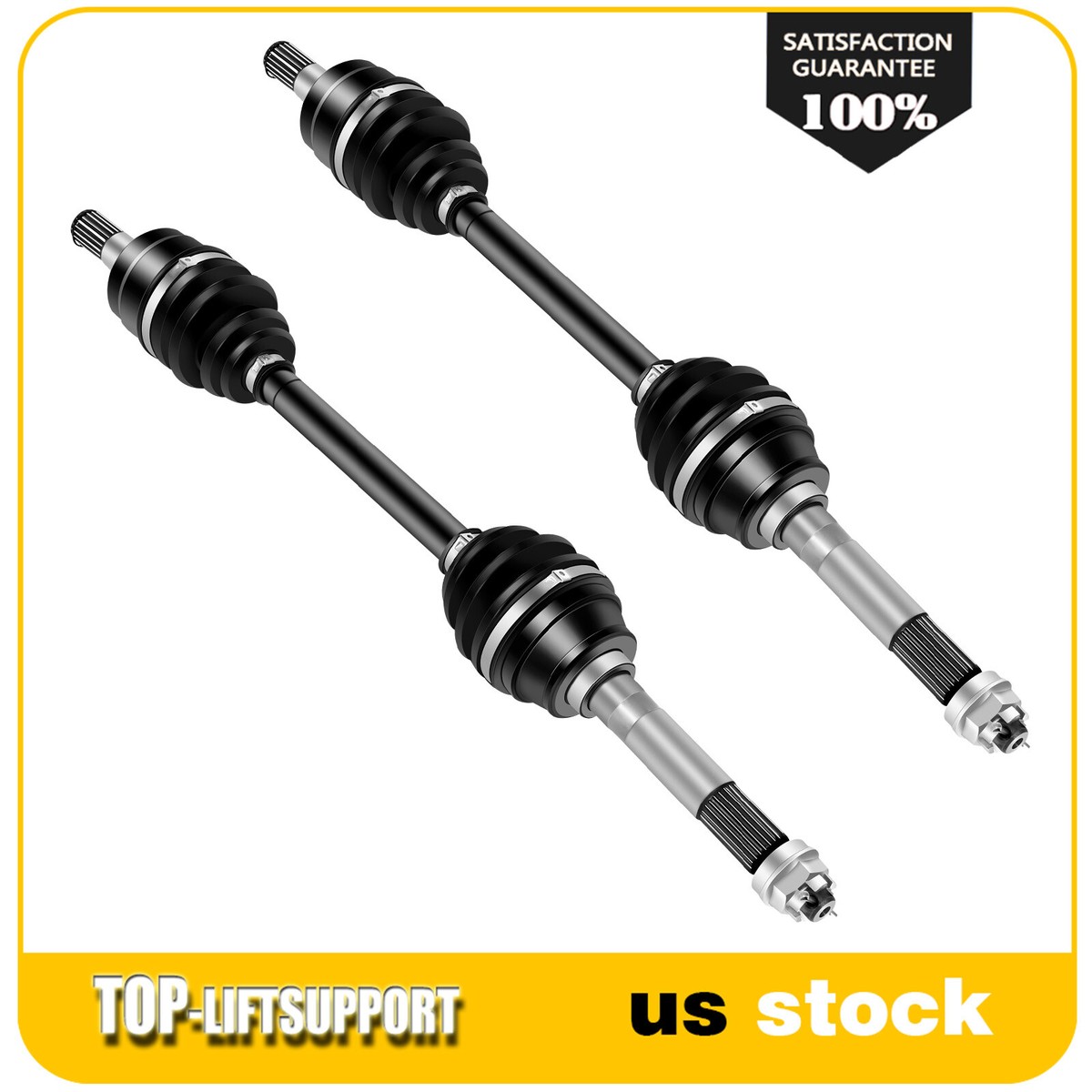 A-Premium Pair Front CV Axle Shafts For Kawasaki Mule 610 (2005-2016) & Mule SX (2017-2021) - Driver & Passenger Side, Replaces 59266-0039