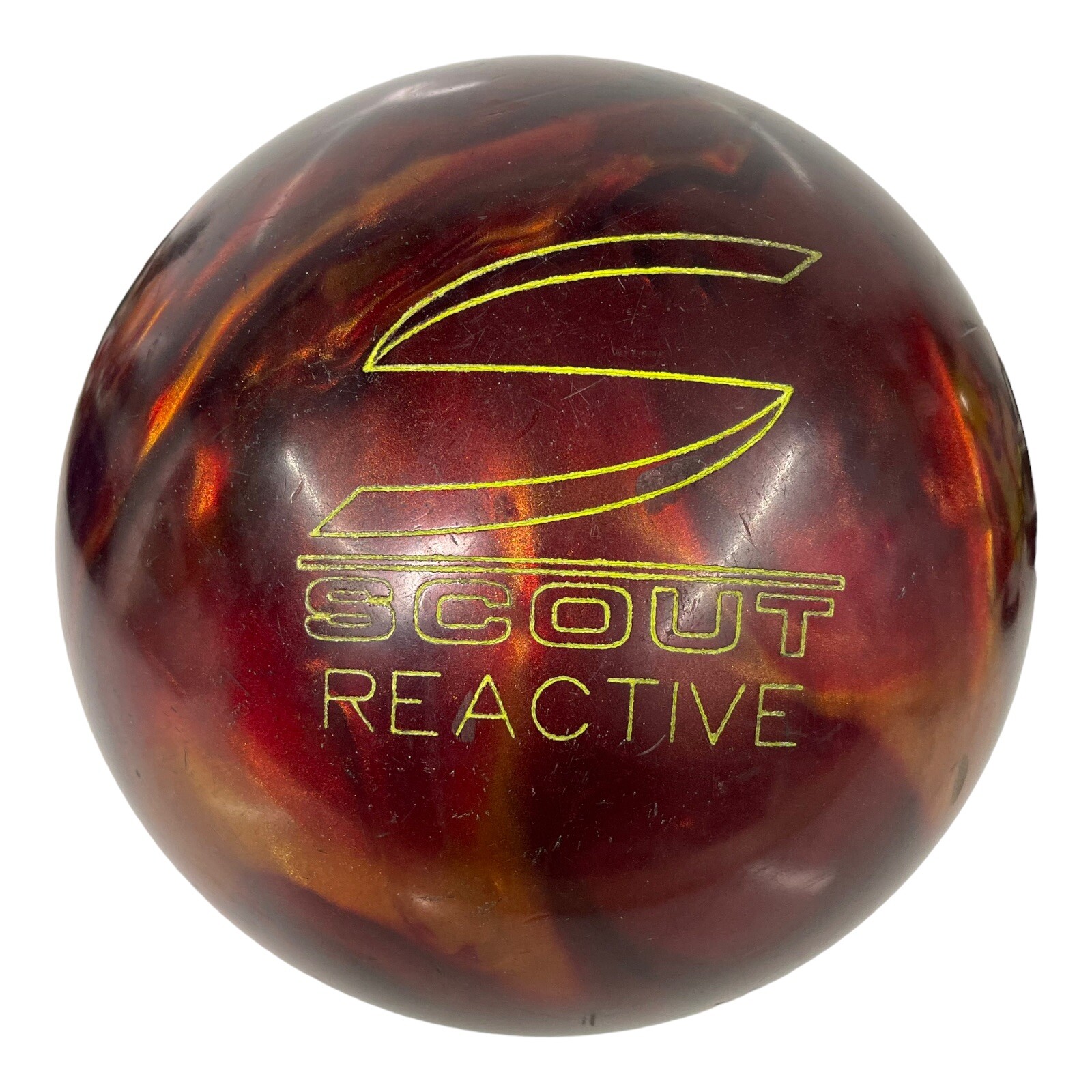 Columbia 300 Scout Reactive Yellow Dot BOWLING BALL 9 lbs 14.4 oz