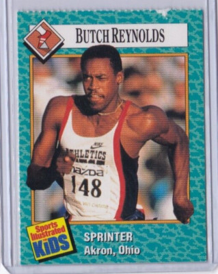1989 Sports Illustrated For Kids #61 BUTCH REYNOLDS TRACK (ID44)