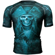 FX-312 MAROONED CORSAIRE Skin Tight Compression Base layer Rash guard Shirt MMA