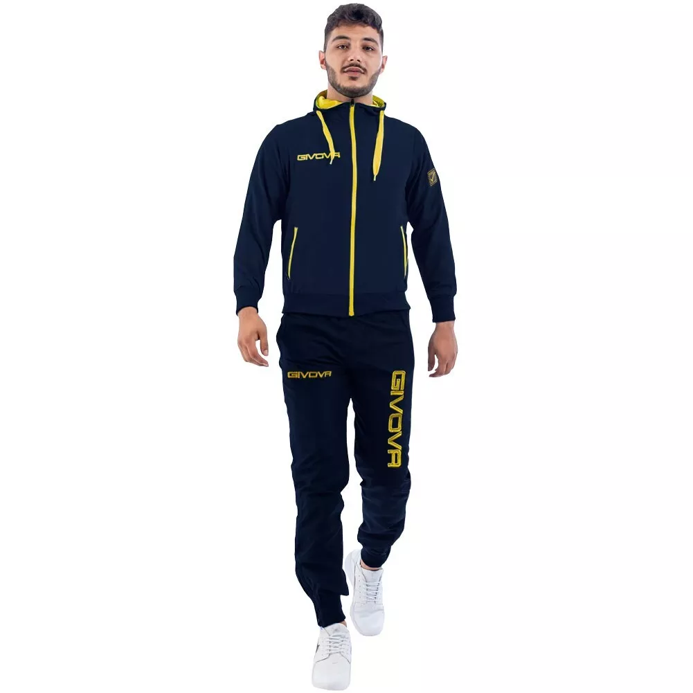 Surv tement Capuche Givova Bleu Homme Taille S Neuf et Authentique
