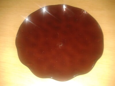 Schöne kleine bis mittlere Amethyst Glas Kuchenplatte. (C6)