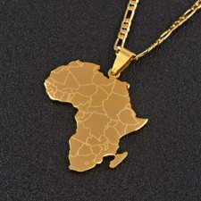 Africa Map Necklace
