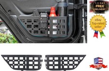 Metal Rear Door Storage Pockets Compatible with 2018-2025 Jeep Wrangler JL JL...