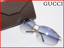 Excellent GUCCI Silver Rimless Sunglasses GG 2655/S w/ Case Made in Italy