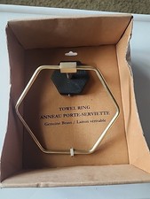 Genuine Brass Towel Ring With Wall Mount Accessories Black Matte Wall Mount