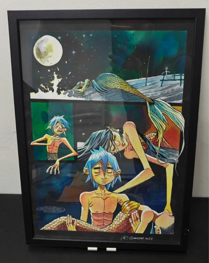 Hand Drawn Water Colored Comic Page Artwork - Image 3 of 3
