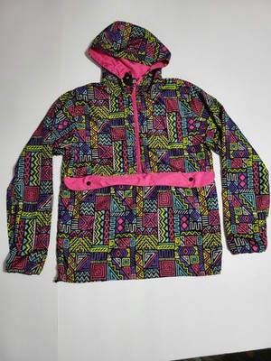 BlackJack 1999 USA Windbreaker Retro 90s Jacket Pullover 1/2 Zip   Medium