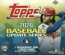2020 Topps Update Factory Sealed Hobby JUMBO MLB Baseball Box 2 Auto 1 Mem