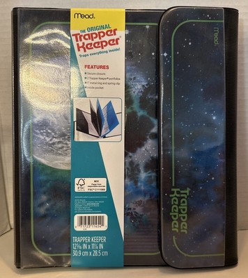 The Original Mead Trapper Keeper Binder Moon Space -NEW