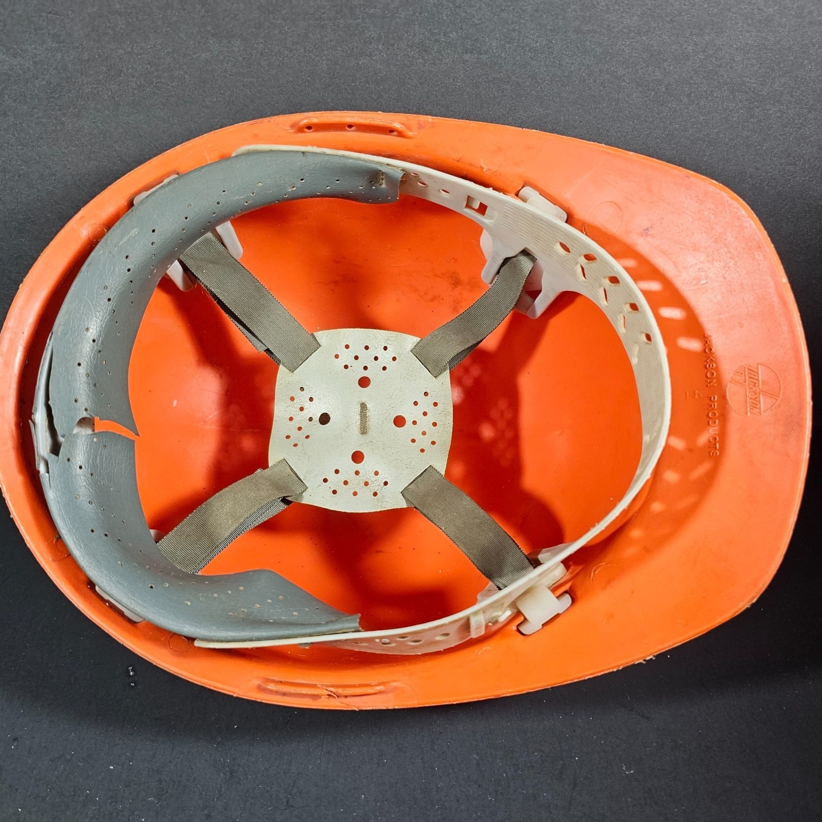 Vintage Jackson Products Orange Construction Hard Hat Power Systems