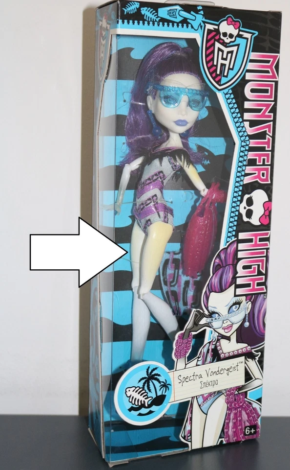 Monster High 2013 CBX55 #3 Spectra Vondergeist Strandmode Red. Mängelexemplar - Bild 4 von 4