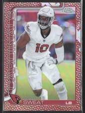 2025 Topps Chrome #10 Josh Sweat Football Leather Refractor
