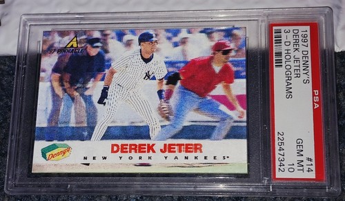 1997 DENNY'S 3-D HOLOGRAMS #14 DEREK JETER YANKEES HOF PSA 10 GEM MINT