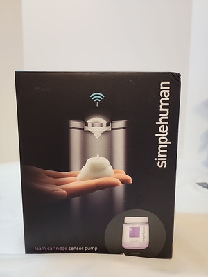 NEW simplehuman 10oz Foam Sensor Pump Dispenser Rechargeable Silver