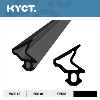 WS013 Fensterdichtung EPDM Gummidichtung 200m Rolle Schwarz für Fenster Türen