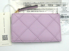 Tory Burch Fleming Soft Leather Zip Card Case in Pale Purple NWT 148 Orig. Pkg.