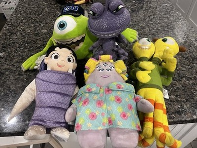 5 Monsters University Plush lot , All Stamped Disney Store. Randall Boggs, Mike