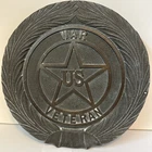 US War Veteran Cemetery Grave Marker Heavy Bronze War Memorial