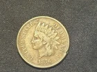 1876 Indian Head Cent , Slight Dents On Rim , In Good Condition , Please View