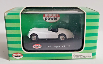 Model Power Minis Item # 19466  Jaguar XK 120 1948 White 1:87