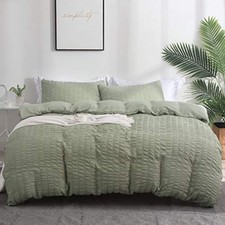 Green Duvet Cover King 104 x 90 inches , 3 Pieces 1 Duvet Cover, 2 Pillow