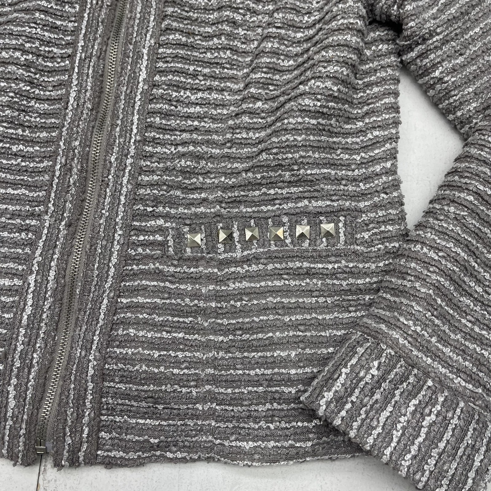 Patchington Jacket Womens Small Gray Metallic Str… - image 2