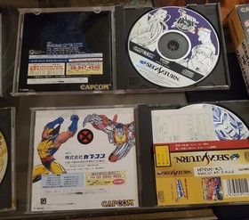 Sega Saturn lot, Marvel Super Heroes Vs Street Fighter lot all 4 games,4mb cart 