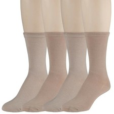 George Women's Dress Crew Socks Lightweight Soft Mid-Calf Size 4-10 4PK TAN