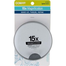 3 Pack Conair 15X Magnification Suction Cup Mirror, 15x Magnification