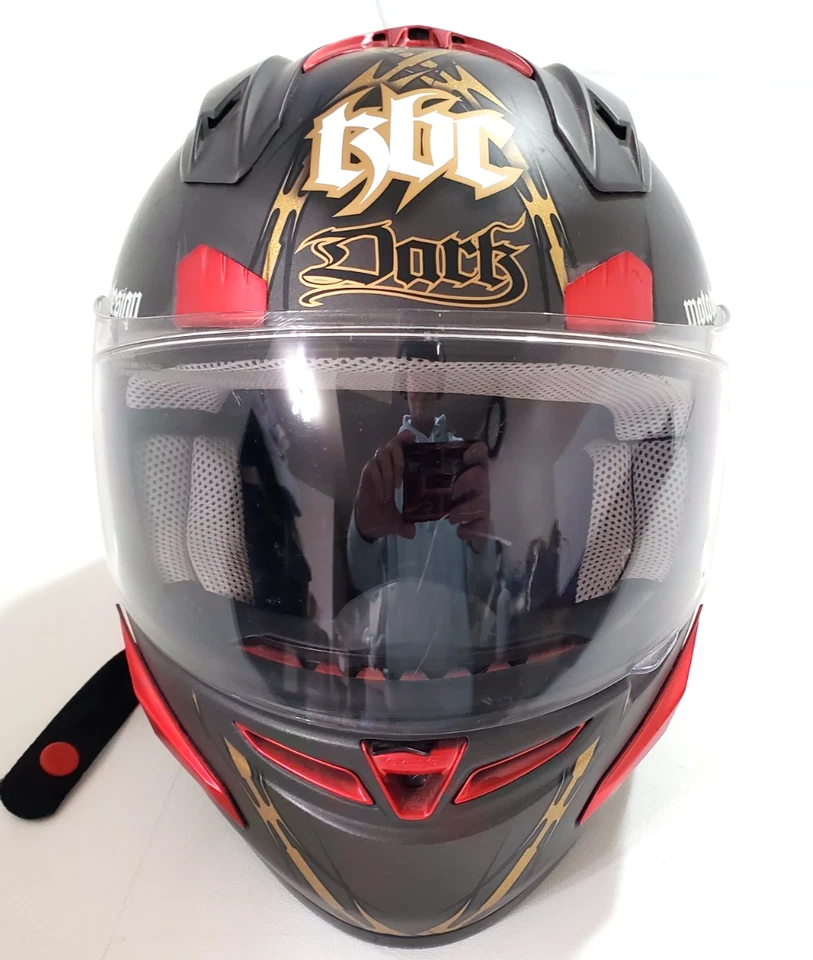 KBC Motorcycle Helmet MotoDesign Dark Skull Edition Full Face Size M - Image 3 of 4