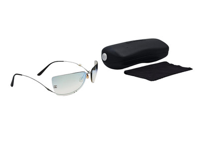 Authentic Vtg CHANEL 4053-H Rimless Flexible Pearl CC Sunglasses RARE Retro Y2K