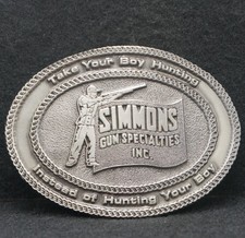 WD15129 NOS VINTAGE 1970s SIMMONS GUN SPECIALTIES YOUR BOY HUNTING BELT BUCKLE