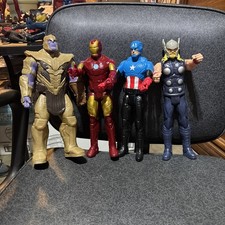 Twelve Inch Action Figure Bundle Of Four Avengers (used)