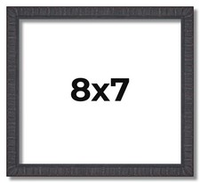 8x7 Frame Brown Picture Frame Complete Modern Photo Frame UV Acrylic, Acid Free