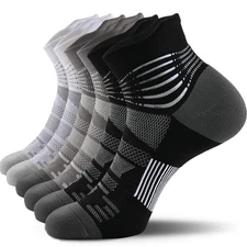 Compression Ankle Support Socks Coolmax Wicking Cushioned Athletic Plantar Fa...